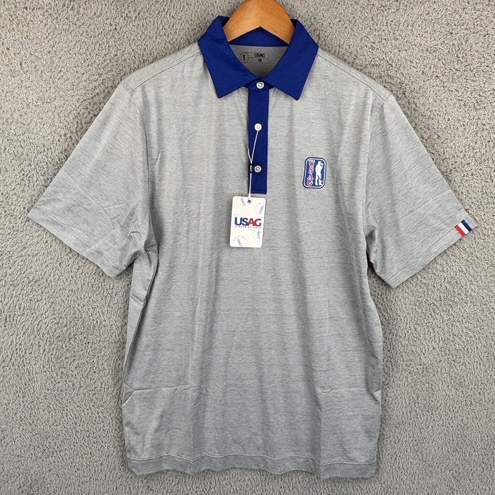 USAG You Suck At Golf Polo Shirt Men M Gray Humor Drinking 19th Hole Novelty